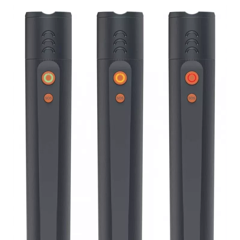 Rechargeable LED Flashlight HAMA FLX1200-C — aluminum, shockproof, 4 modes + SOS