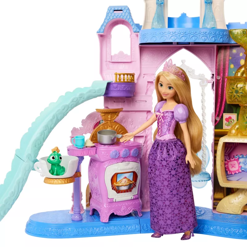Disney Princess Pet Palace Spielset mit 7 Spielbereichen, 3 Tierfreunden und über 20 Möbel- und Zubehörteilen