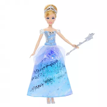 Disney Princess Verzaubertes Ballkleid Cinderella Modepuppe mit Licht & Sound, inspiriert vom Film