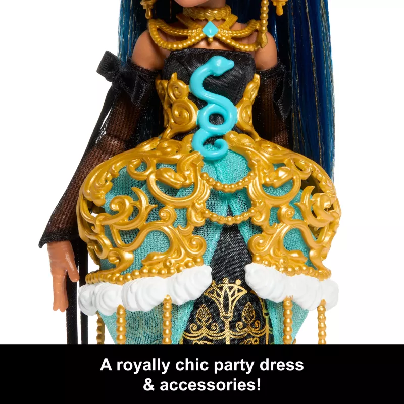 Monster High Scary Sweet Birthday Cleo De Nile Puppe im Partykleid mit Luftballon & Geschenk