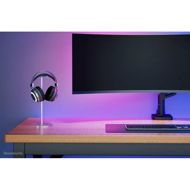 Kopfhörerständer Neomounts ADS11-170SL — Desktop-Halterung aus Aluminium für Over-Ear- und On-Ear-Kopfhörer