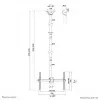 Deckenhalterung Neomounts CL35-440BL16XL max 50 kg 37-70 Zoll
