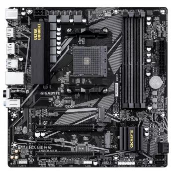 GIGABYTE B550M DS3H AC R2 Mainboard - AMD Ryzen 5000 CPUs, 5+3 Phasen VRM, bis zu 4733 MHz DDR4 (OC), 1x PCIe 4.0 + 1x PCIe 3.0 M.2, Wi-Fi 5, 1 GbE LAN, USB 3.2 Gen 1