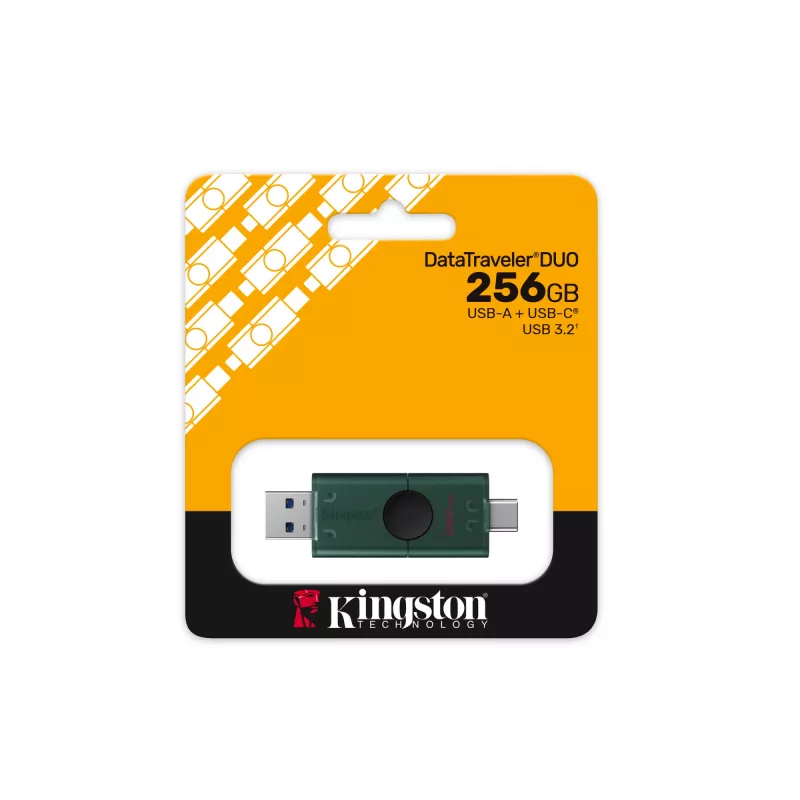 USB Flash Drive Kingston Technology 256GB USB-A USB-C 3.2 Gen 1 DuoG2