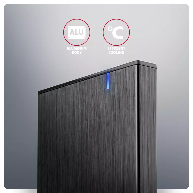 Axagon EE25-XA6C Kompakte Aluminium USB-C 5 Gbit/s – SATA 6G externe Box für 2,5 Zoll SSD/HDD