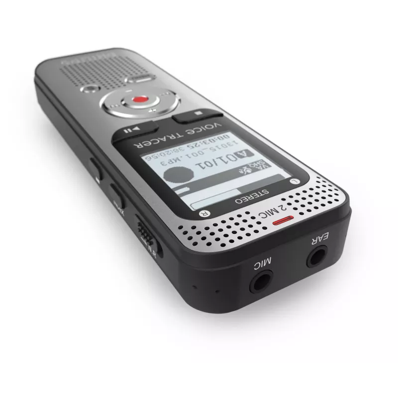 Diktiergerät Philips Voice Tracer DVT2015 Interner Speicher Flash-Karte Silber 2370 h Aufnahmezeit