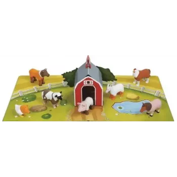 MALIK Magnetisches Mini-Tierset 62333 — Bauernhof-Thema magnetische Spielfiguren für Kleinkinder