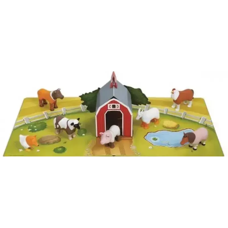 MALIK Magnetisches Mini-Tierset 62333 — Bauernhof-Thema magnetische Spielfiguren für Kleinkinder
