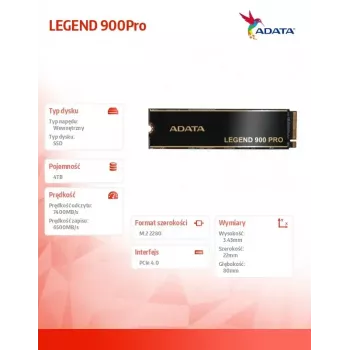 SSD Disk ADATA 4 TB M.2 PCIe 4x4 SLEG-900P-4TCS