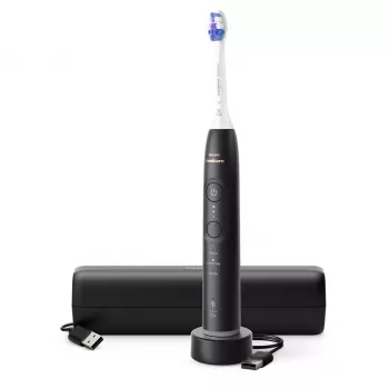 Philips Sonicare 6500 Series HX7411/02 Schallzahnbürste mit App, 62.000 Bewegungen/Min., Drucksensor, Timer, schwarz