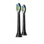 Philips Sonicare Optimal White HX6062/88 2er-Pack Aufsteckbürsten, 2 Stk., Schwarz, 3 Monate, Mittel, 62000 Bewegungen pro Minute, Philips