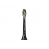 Philips Sonicare Optimal White HX6062/88 2er-Pack Aufsteckbürsten, 2 Stk., Schwarz, 3 Monate, Mittel, 62000 Bewegungen pro Minute, Philips
