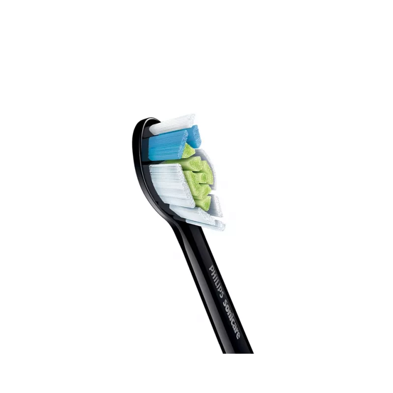Philips Sonicare Optimal White HX6062/88 2er-Pack Aufsteckbürsten, 2 Stk., Schwarz, 3 Monate, Mittel, 62000 Bewegungen pro Minute, Philips