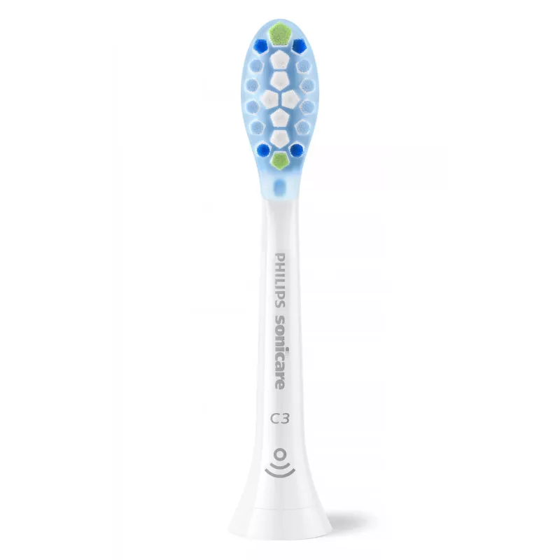 Philips Premium Plaque Defence HX9042/87 2er-Pack Bürstenköpfe, 2 Stück, Weiß, 3 Monate, Mittel, Philips