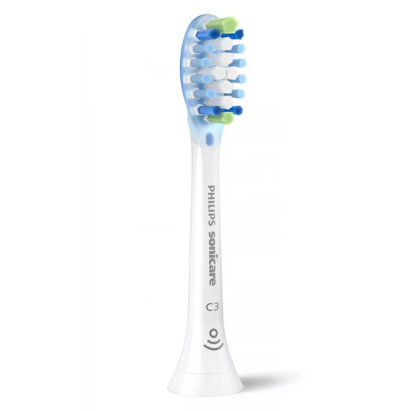 Philips Premium Plaque Defence HX9042/87 2er-Pack Bürstenköpfe, 2 Stück, Weiß, 3 Monate, Mittel, Philips