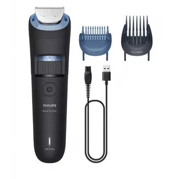 Barttrimmer Philips BT3665/15 mit Vollmetallklingen, 0,5–20 mm, 40 Stufen, kabellos, schwarz