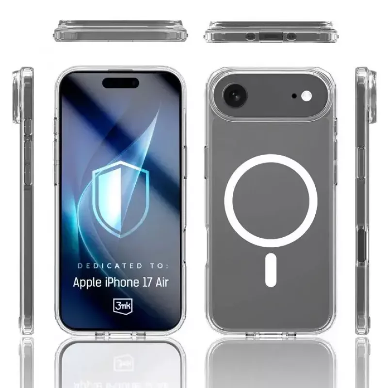 3MK Hülle für Apple iPhone 17 Air – transparente TPU/PU-Hülle, passend für 6,5 Zoll (16,5 cm) Bildschirm