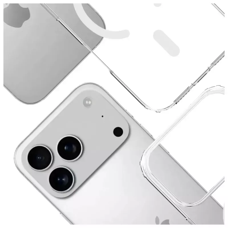 Schutzhülle 3MK Armor MagCase für Apple iPhone 17 Pro, magnetische Befestigung, transparent/rauchfarben