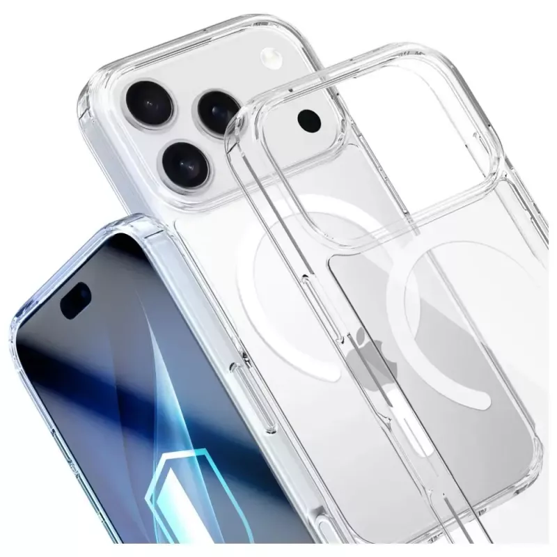 Schutzhülle 3MK Armor MagCase für Apple iPhone 17 Pro, magnetische Befestigung, transparent/rauchfarben