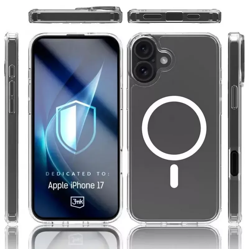 Handyhülle 3MK für Apple iPhone 17, transparente TPU/PU-Hülle, für 6,3 Zoll (16 cm) Bildschirm