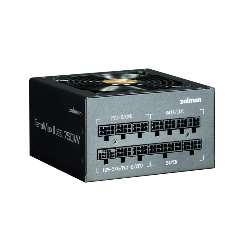 Netzteil ZALMAN TeramaxII SE 750 W ATX 18+10 Pin, 80 PLUS Gold, 120 mm Lüfter, schwarz
