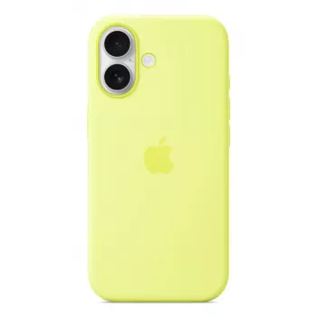 Cover Apple iPhone 17 Silikon Case mit MagSafe Neon Gelb
