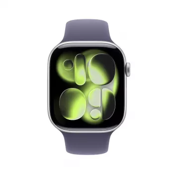Smartwatch Apple Watch Series 11 GPS 46mm Silber Aluminiumgehäuse Purple Fog Sportband S/M