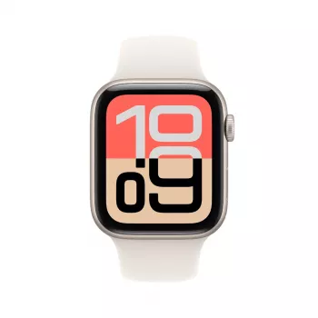 Apple Watch SE 3 GPS 44mm Starlight-Aluminiumgehäuse mit Starlight Sportband M/L