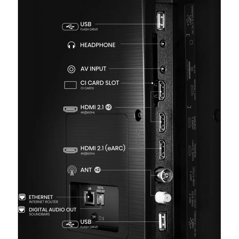 Hisense 50A6Q TV 127 cm (50 Zoll) 4K Ultra HD Smart TV Wi-Fi Schwarz 200 cd/m²