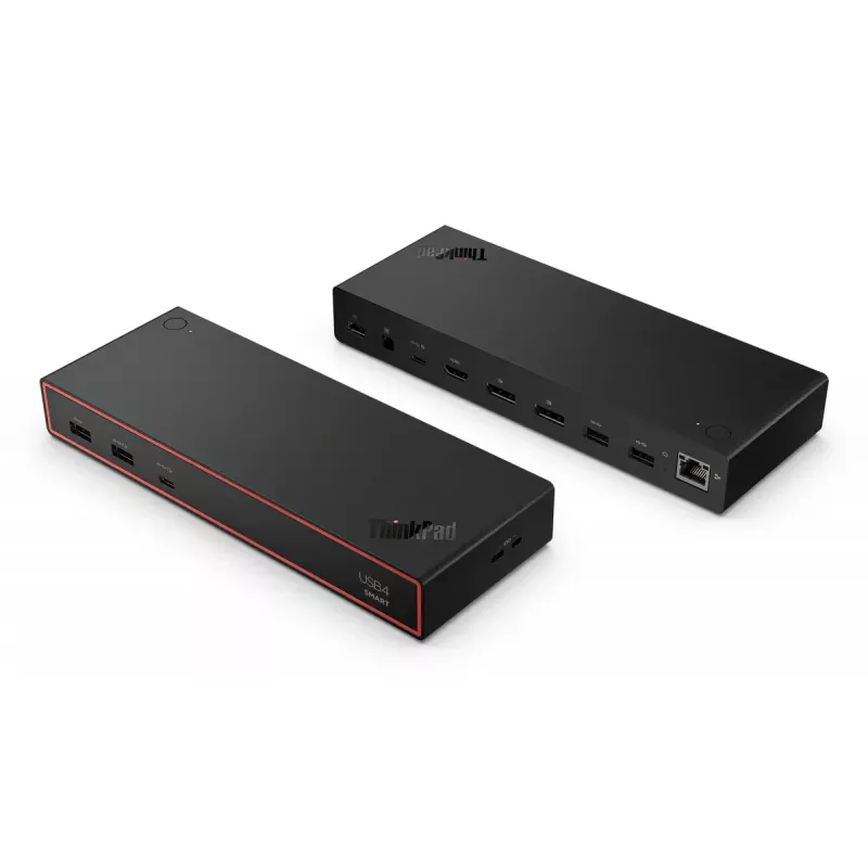Dockingstation Lenovo ThinkPad USB4 Smart Dock 5500 – USB4-Host, 4x USB-A Gen2, HDMI, Gigabit-Ethernet, 135W-Netzteil, Eclipse Schwarz