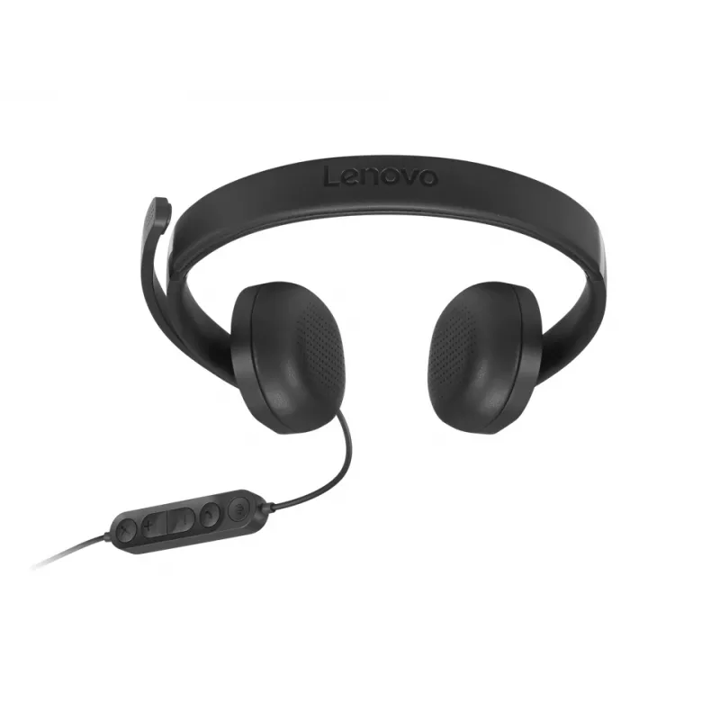 Lenovo VoIP Headset 5000 Kabelgebundenes Head-Band Büro/Callcenter USB Typ-C Schwarz