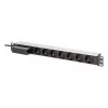 DIGITUS PDU - 1U Aluminium-Rackmount 7x Sicherheitssteckdose 16A 4000W 250VAC 50/60Hz 1x Leitungsschutzschalter