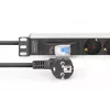 DIGITUS PDU - 1U Aluminium-Rackmount 7x Sicherheitssteckdose 16A 4000W 250VAC 50/60Hz 1x Leitungsschutzschalter