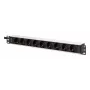 DIGITUS PDU - 1U Aluminium-Rackmount 8x Schutzkontaktsteckdose 1x Ausgang 16A 230VAC 50/60Hz IEC C20 Stecker