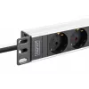 DIGITUS PDU - 1U Aluminium-Rackmount 8x Schutzkontaktsteckdose 1x Ausgang 16A 230VAC 50/60Hz IEC C20 Stecker