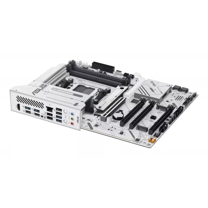 Motherboard ASUS X870 MAX GAMING WIFI7 W ATX — AMD X870, Sockel AM5, DDR5, 4 DIMM, Wi‑Fi 7, 2,5Gb LAN