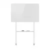 Whiteboard ergo office ER-306 — trocken abwischbare einseitige horizontale Tafel, 1190×790 mm, freistehend aus Stahl mit Rollen, magnetisch