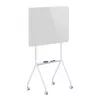 Whiteboard ergo office ER-306 — trocken abwischbare einseitige horizontale Tafel, 1190×790 mm, freistehend aus Stahl mit Rollen, magnetisch