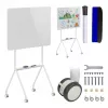 Whiteboard ergo office ER-306 — trocken abwischbare einseitige horizontale Tafel, 1190×790 mm, freistehend aus Stahl mit Rollen, magnetisch
