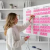 Whiteboard ergo office ER-306 — trocken abwischbare einseitige horizontale Tafel, 1190×790 mm, freistehend aus Stahl mit Rollen, magnetisch