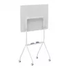 Whiteboard ergo office ER-306 — trocken abwischbare einseitige horizontale Tafel, 1190×790 mm, freistehend aus Stahl mit Rollen, magnetisch