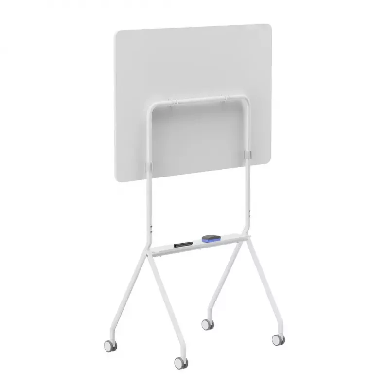 Whiteboard ergo office ER-306 — trocken abwischbare einseitige horizontale Tafel, 1190×790 mm, freistehend aus Stahl mit Rollen, magnetisch