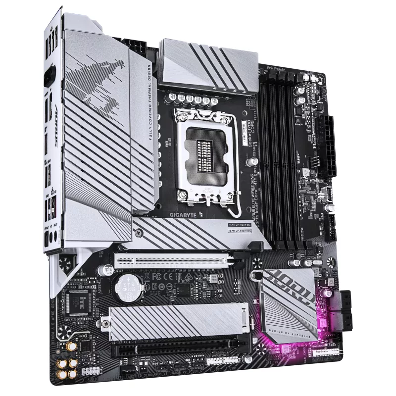 GIGABYTE Motherboard B760M AORUS ELITE WIFI6E GEN5 — Micro ATX, LGA1700, DDR5 bis 5600MHz, 12+1+1 VRM, 2x PCIe4.0 M.2, Wi‑Fi 6E, 2.5 GbE
