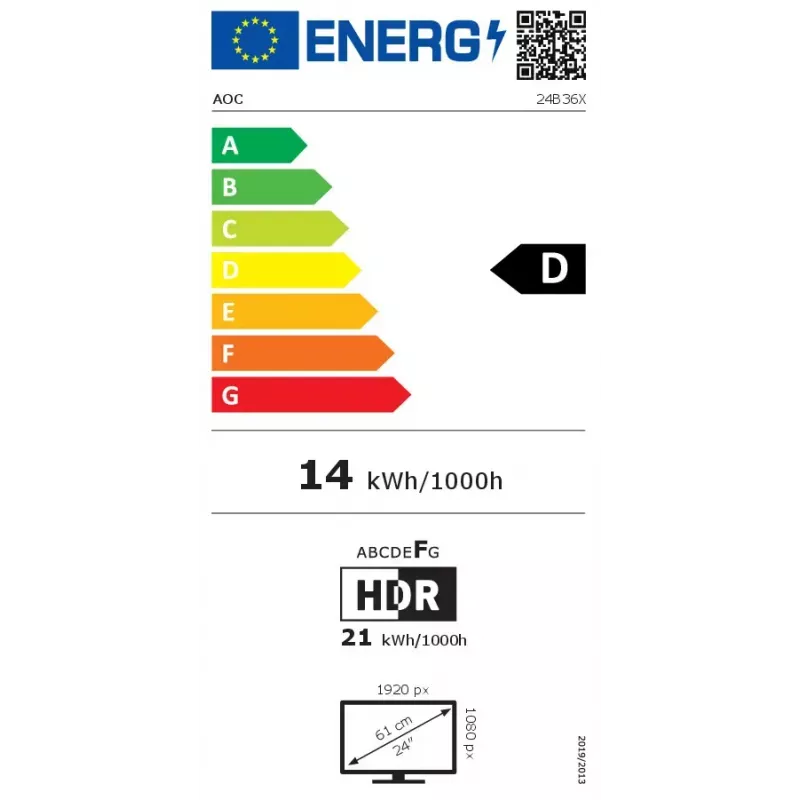 AOC B3 24B36X Computermonitor 60,5 cm (23,8 Zoll) 1920 x 1080 Pixel Full HD LED Schwarz