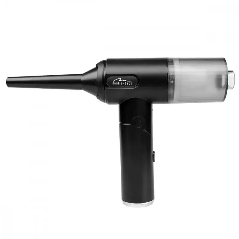 Mini-Gebläse MEDIA-TECH MT6538 2 IN 1 Jet Air Duster — kabelloser Handreiniger, 2000 mAh, 65 W, 2500 l/min, 7000 Pa