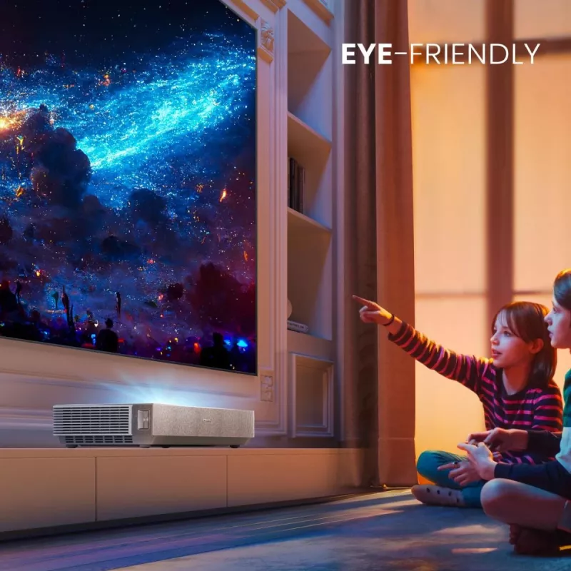 Hisense 120L5ND Projektions-TV Ultra-Kurzdistanz-Projektor 2700 ANSI Lumen DLP UHD 4K (3840x2160) Schwarz, Silber 3D
