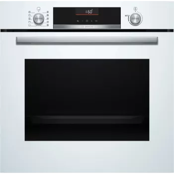 Einbau-Elektrobackofen Bosch Serie 6 HBG536EW4 — 71 L, 3400 W, weiß, EasyClean, 10 Automatikprogramme