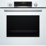 Einbau-Elektrobackofen Bosch Serie 6 HBG536EW4 — 71 L, 3400 W, weiß, EasyClean, 10 Automatikprogramme
