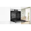 Einbau-Elektrobackofen Bosch Serie 6 HBG536EW4 — 71 L, 3400 W, weiß, EasyClean, 10 Automatikprogramme