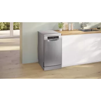 Freistehender Geschirrspüler Bosch Serie 6 SPS6EMI21E — Slimline 45 cm, 10 Maßgedecke, 8 Programme, Energieeffizienzklasse B